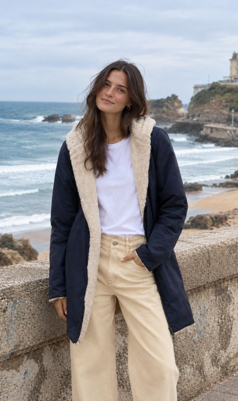 MARINE/BEIGE