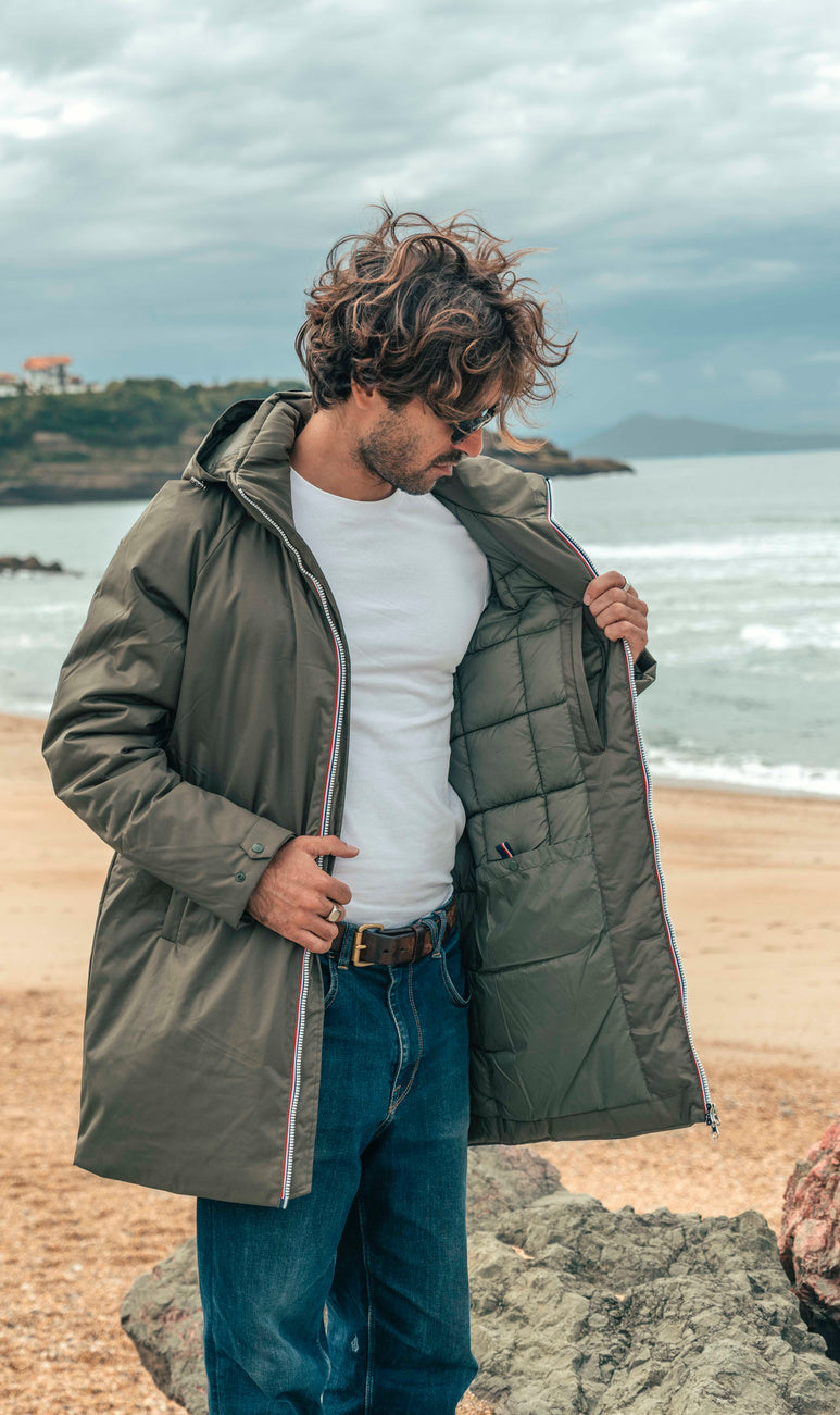 Manteau long épais – coloris kaki – Southwest